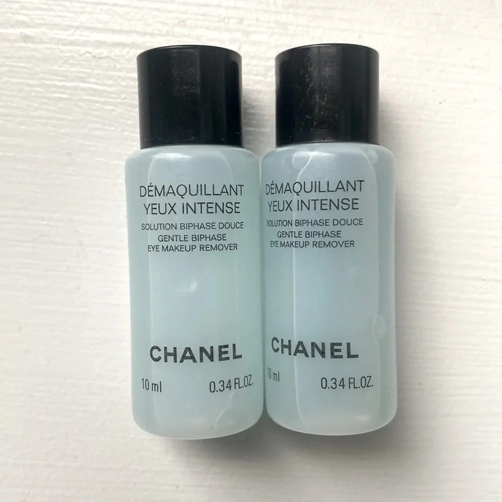Lot of 2‎  CHANEL DEMAQUILLANT YEUX INTENSE BIPHASE EYE MAKEUP REMOVER .34oz NEW